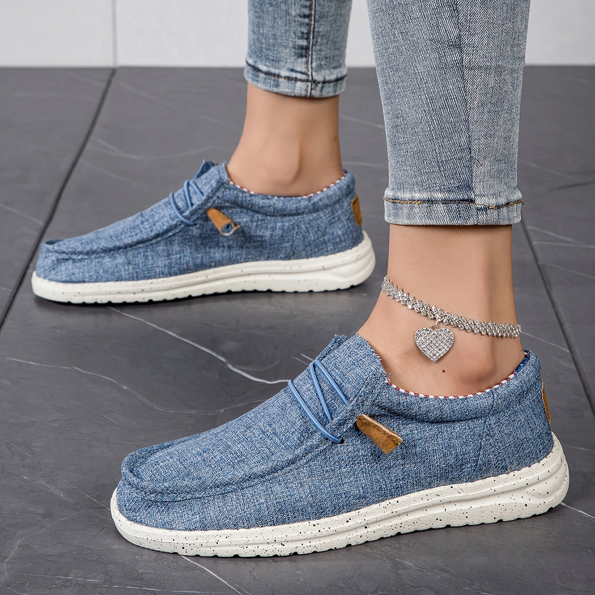 Letnie loafersy damskie - Lekkie buty wsuwane z miękką podeszwą