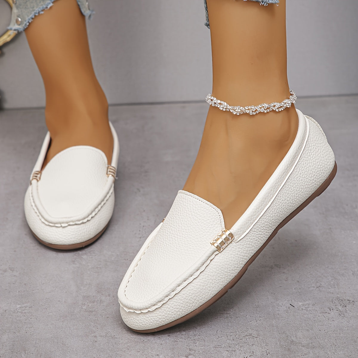 Letnie loafersy damskie - Wygodne buty wsuwane z miękką podeszwą