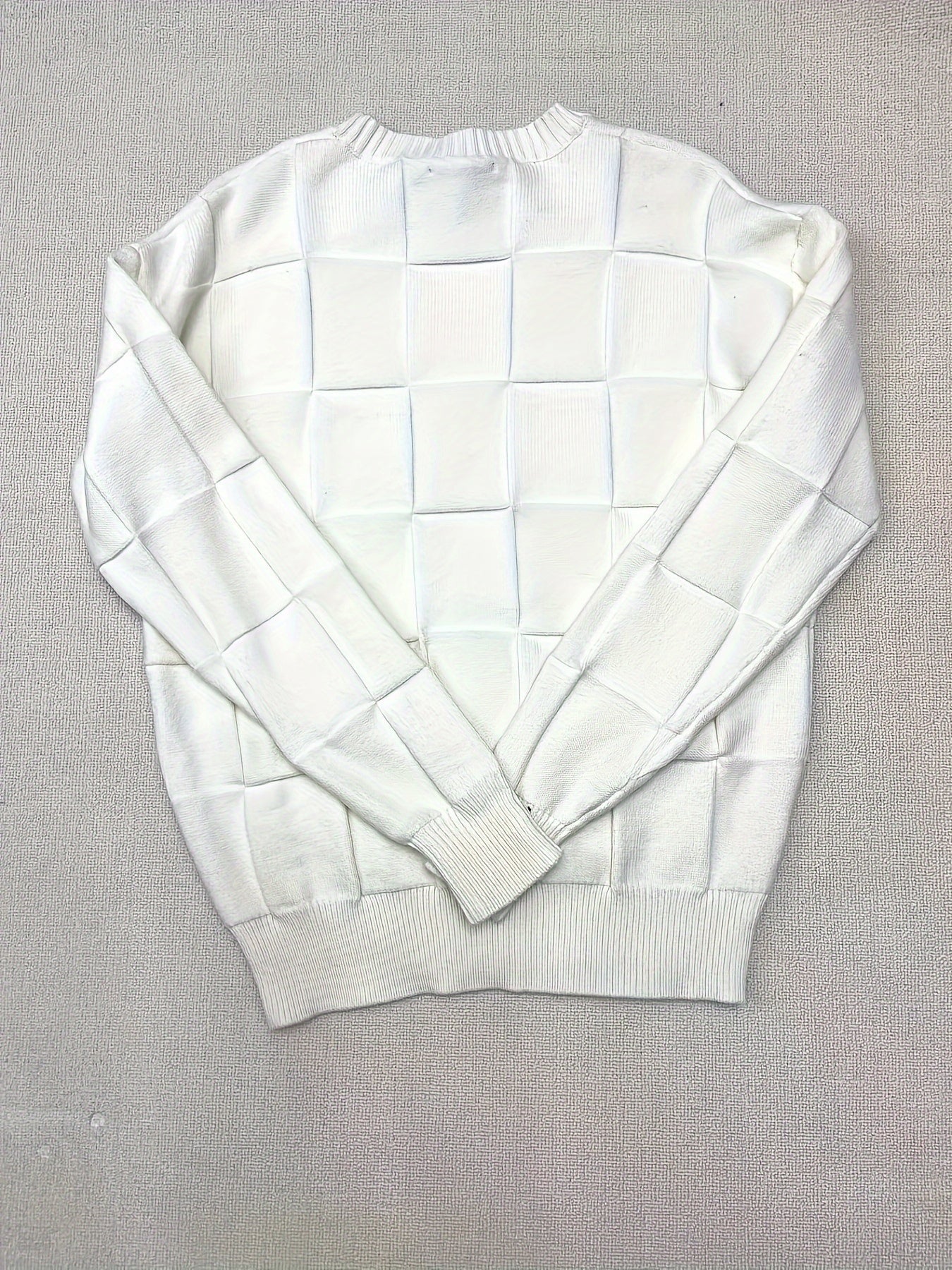 Adrian | Stylowy sweter męski z pikowanym wzorem