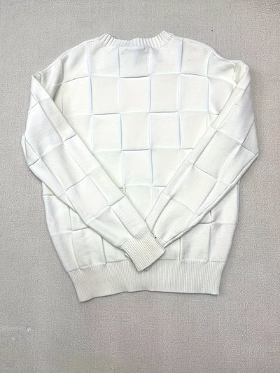 Adrian | Stylowy sweter męski z pikowanym wzorem
