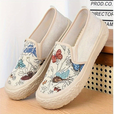 Damskie wsuwane loafersy - wygodne, lekkie i modne z wzorem