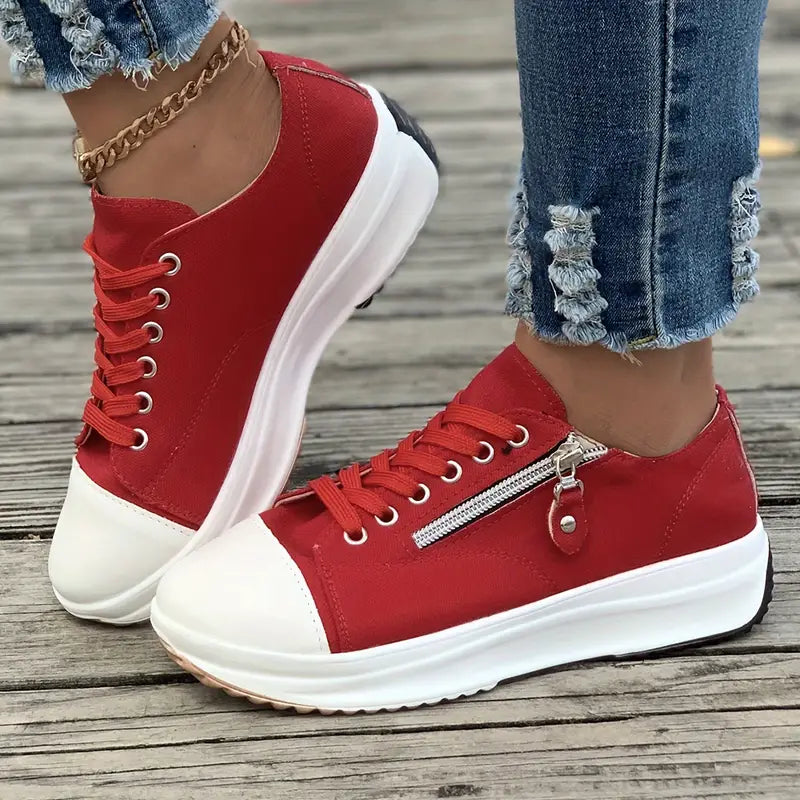 Buty sportowe zapinane na zamek i sznurowane