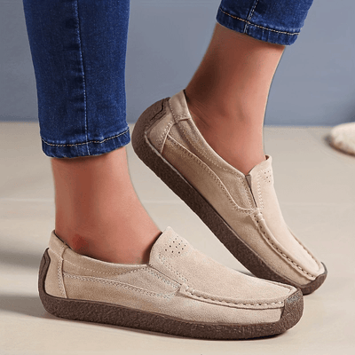 Lekkie damskie loafersy, zamknięte buty wsuwane, modne buty do chodzenia