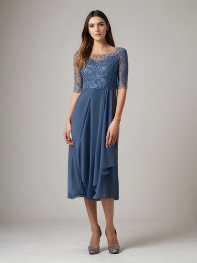 Jara | Sukienka Koronkowa Midi - Elegancja i Komfort