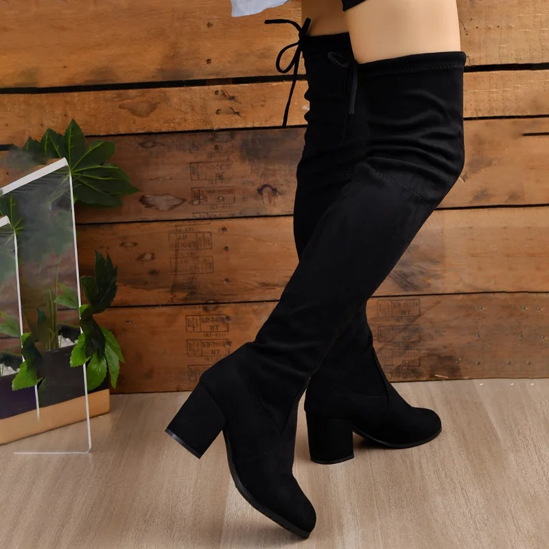 Zuzana - Miękkie eleganckie lekkie kozaki nad kolano