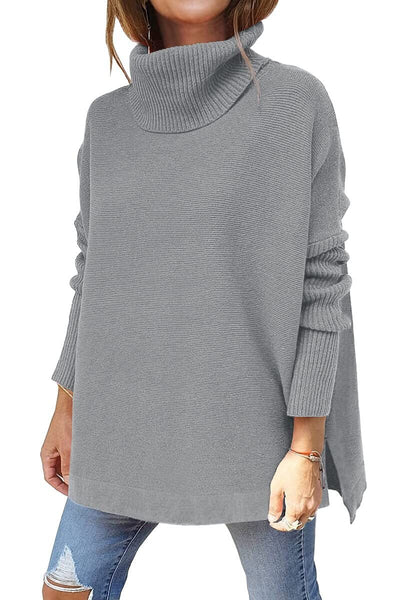 Alicja™ - Oversizowy Sweter Golf z Wełny