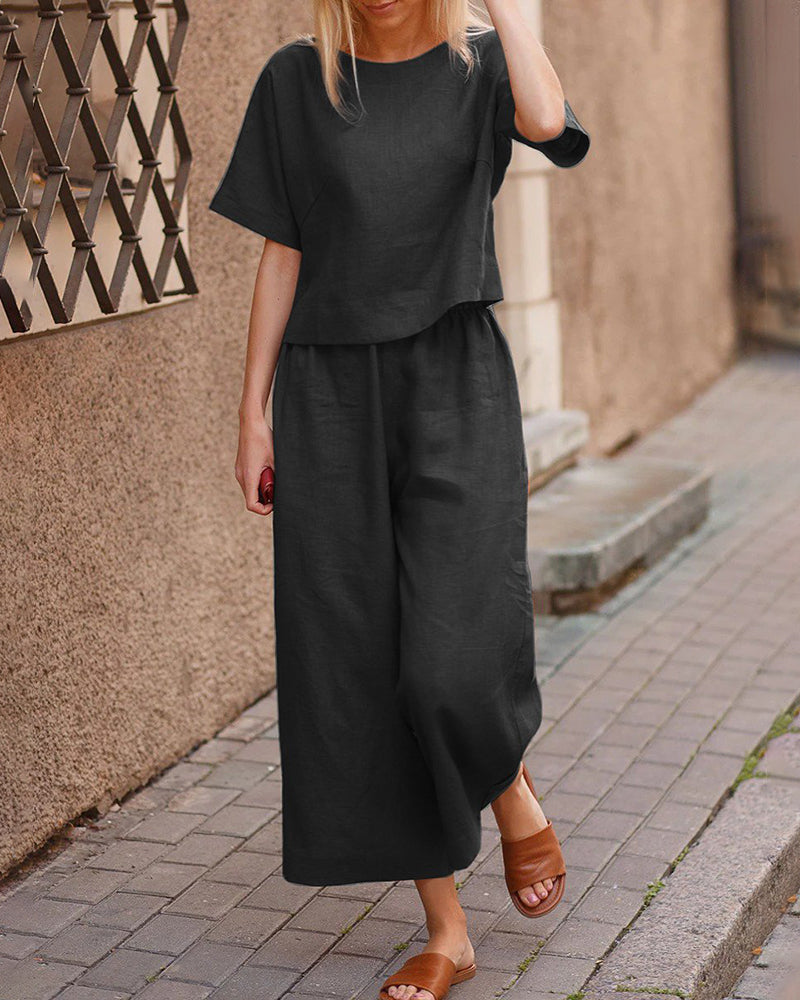 Alicja - Komplet damski lounge loose-fit - Casualowy komfort w nowoczesnym stylu