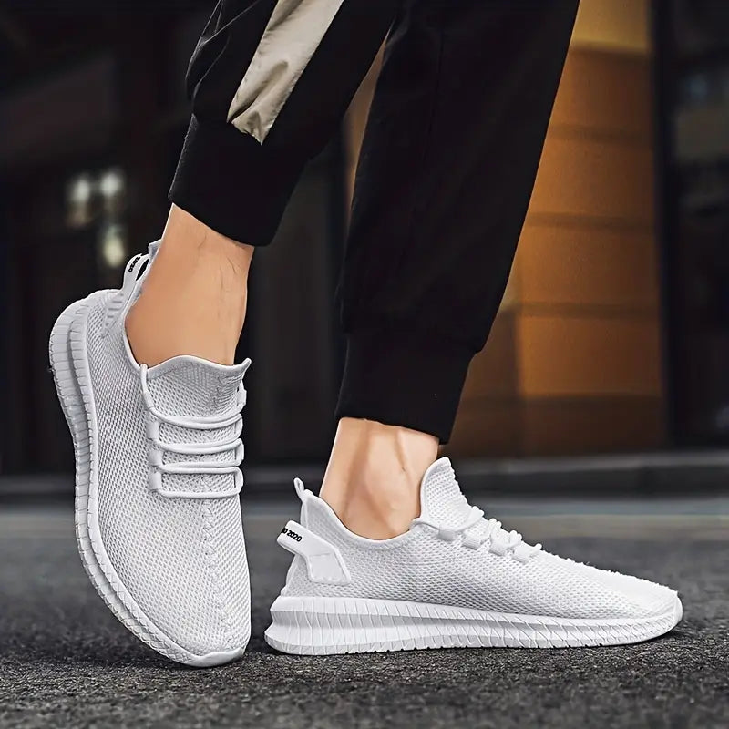 Raynier - Oddychające dzianinowe sneakersy męskie z sznurowaniem