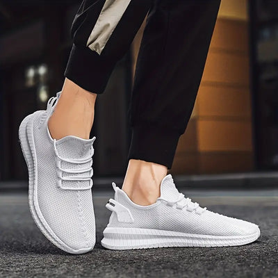 Raynier - Oddychające dzianinowe sneakersy męskie z sznurowaniem