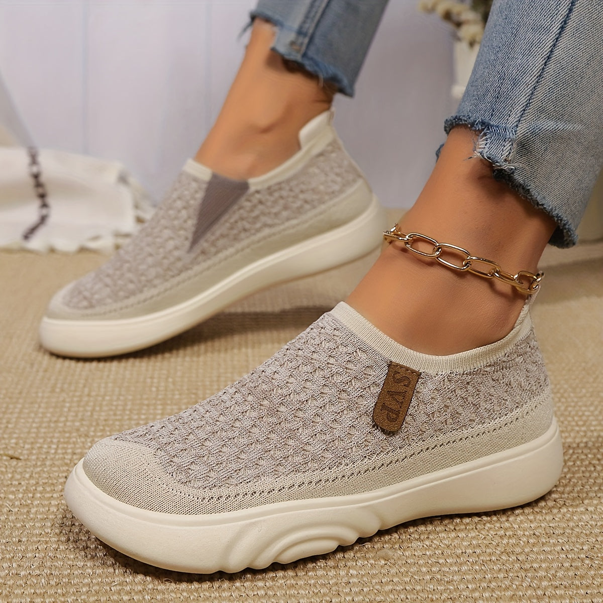 Letnie loafersy damskie - oddychające buty wsuwane z miękką podeszwą