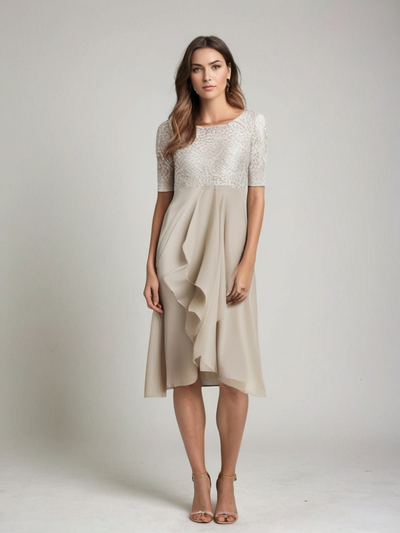 Jara | Sukienka Koronkowa Midi - Elegancja i Komfort