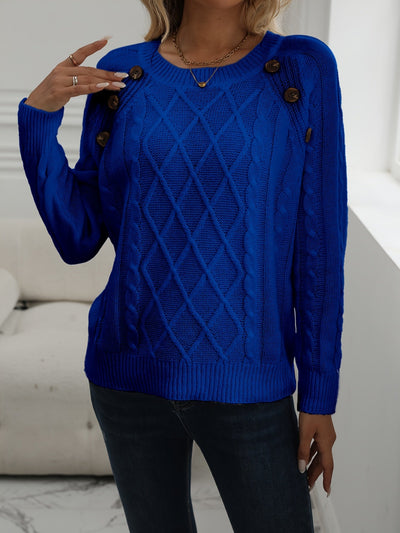 Amelia | Stylowy sweter z ozdobnymi guzikami