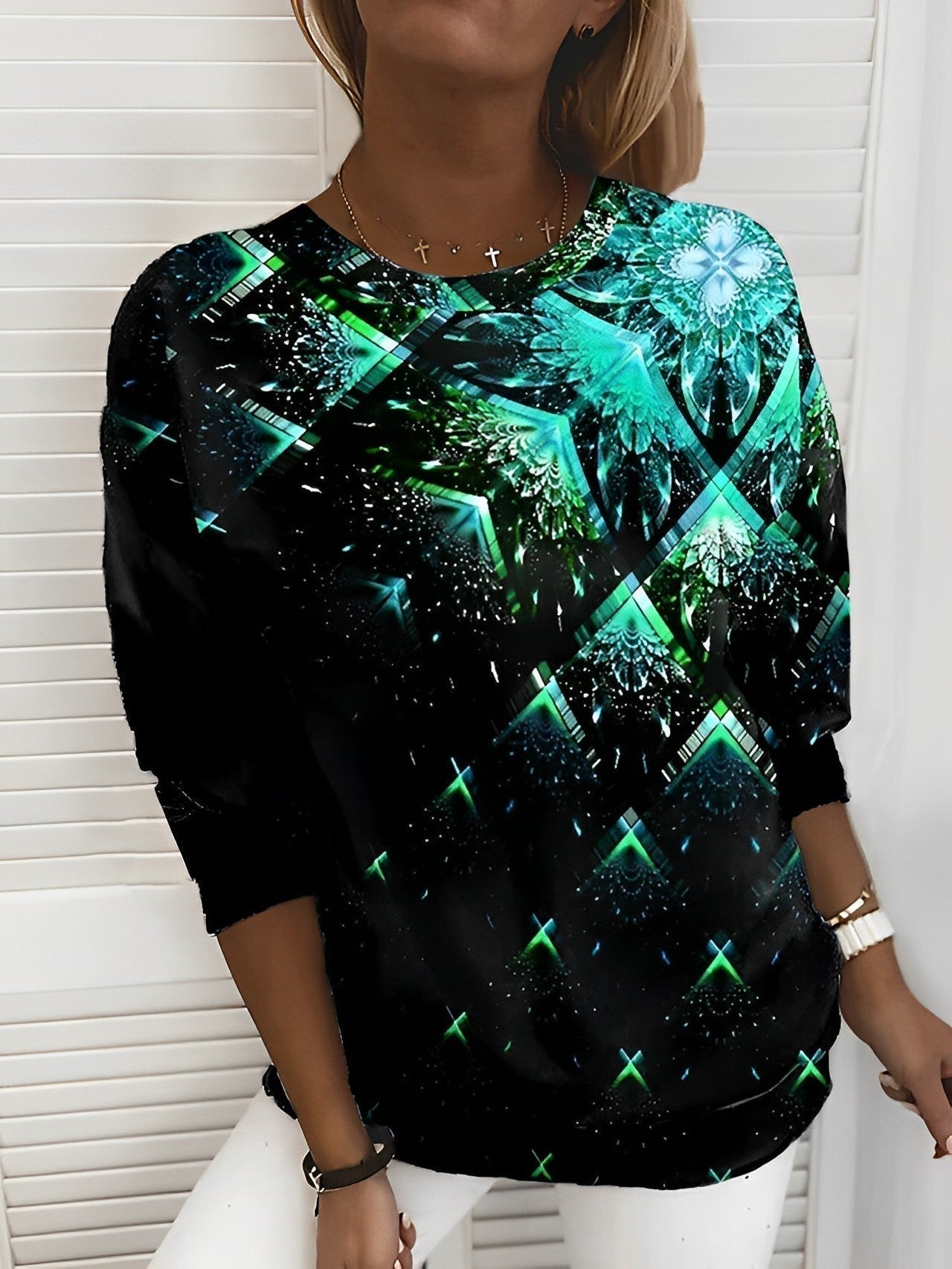 Stylowa bluza Flare Cubic z efektownym nadrukiem