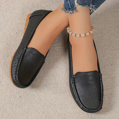 Letnie loafersy damskie - wygodne buty wsuwane z flanelową podszewką