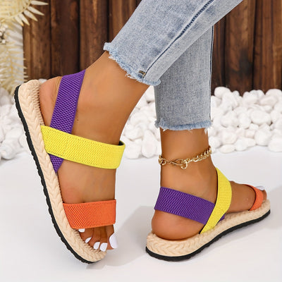 Otwarte palce u stóp, sprężyste paski, naśladowanie Espadrille Sole, buty plażowe