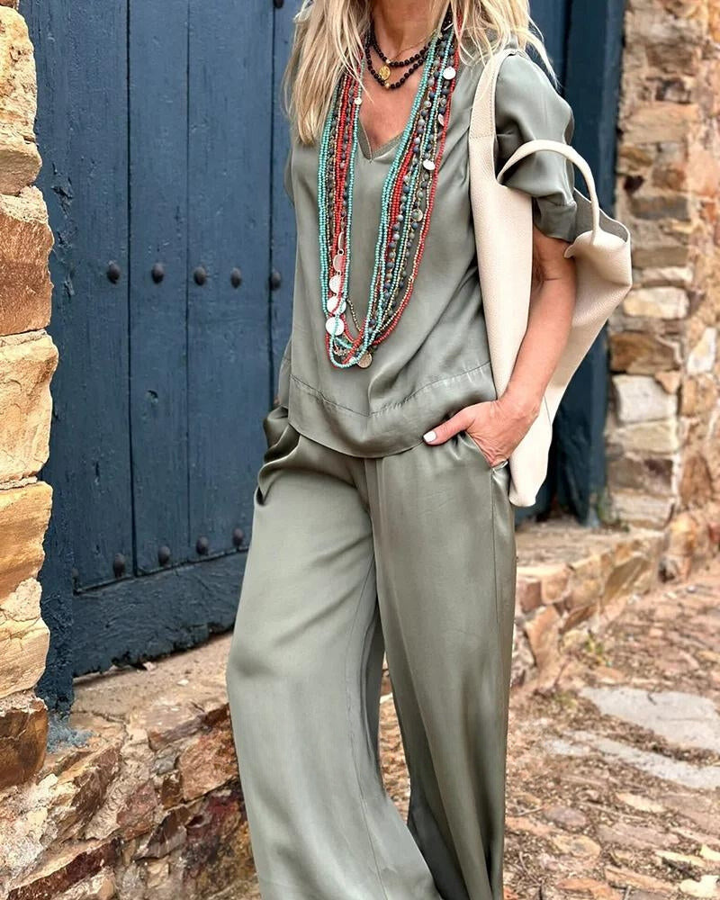 Komplet bluzki i spodni Hazel Elysian Elegance