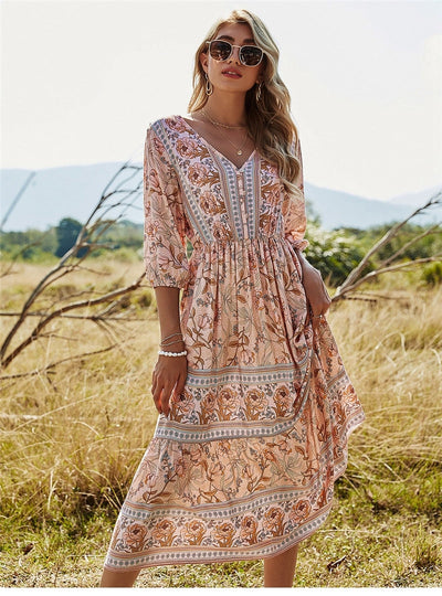 Donata - Luźna sukienka boho