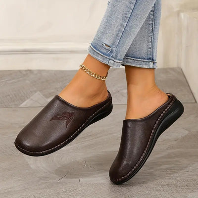 Eleganckie damskie buty wsuwane - Wszechstronna podeszwa z PU - Sztuczne detale