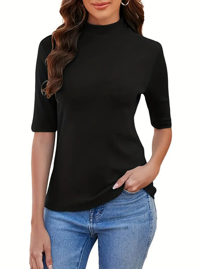 Klasyczny T-shirt z okrągłym dekoltem