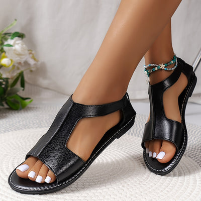 Letnie sandały damskie, lekkie buty plażowe typu peep-toe