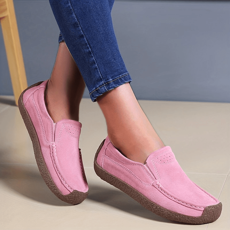 Lekkie damskie loafersy, zamknięte buty wsuwane, modne buty do chodzenia