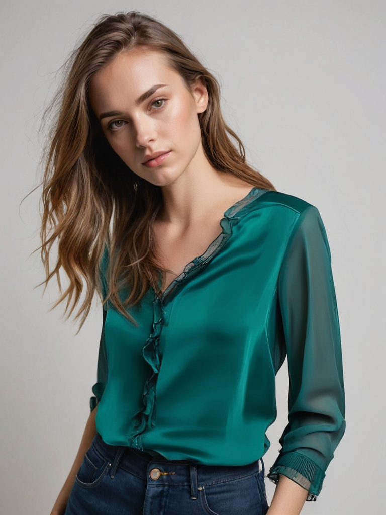 Elegancka bluzka damska z długim rękawem – Casual i stylowa