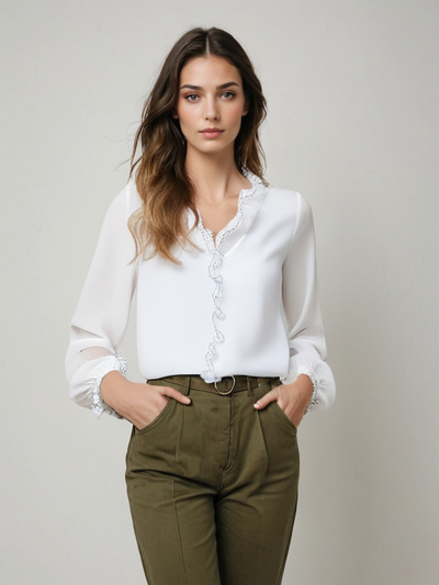 Elegancka bluzka damska z długim rękawem – Casual i stylowa