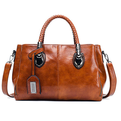 Liana Vintage Torebka Tote – Stylowa i Wytrzymała Torebka z Woskowanej Ekoskóry