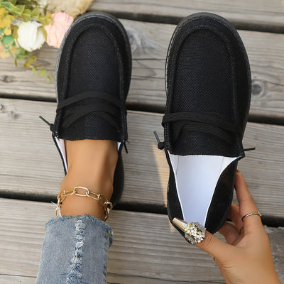 Letnie loafersy damskie - wygodne wsuwane buty płócienne z miękką podeszwą