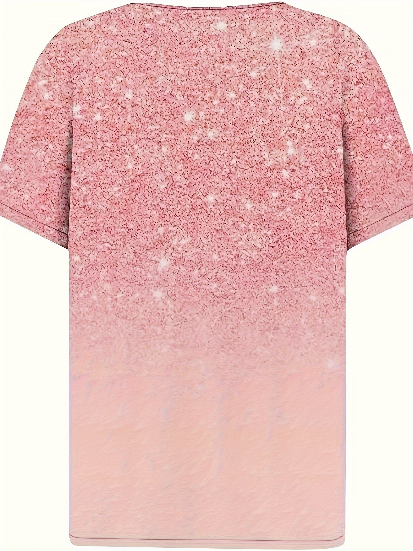 Lniany T-shirt damski – casualowa koszula z krótkim rękawem, graficznym nadrukiem i zapięciem na guziki