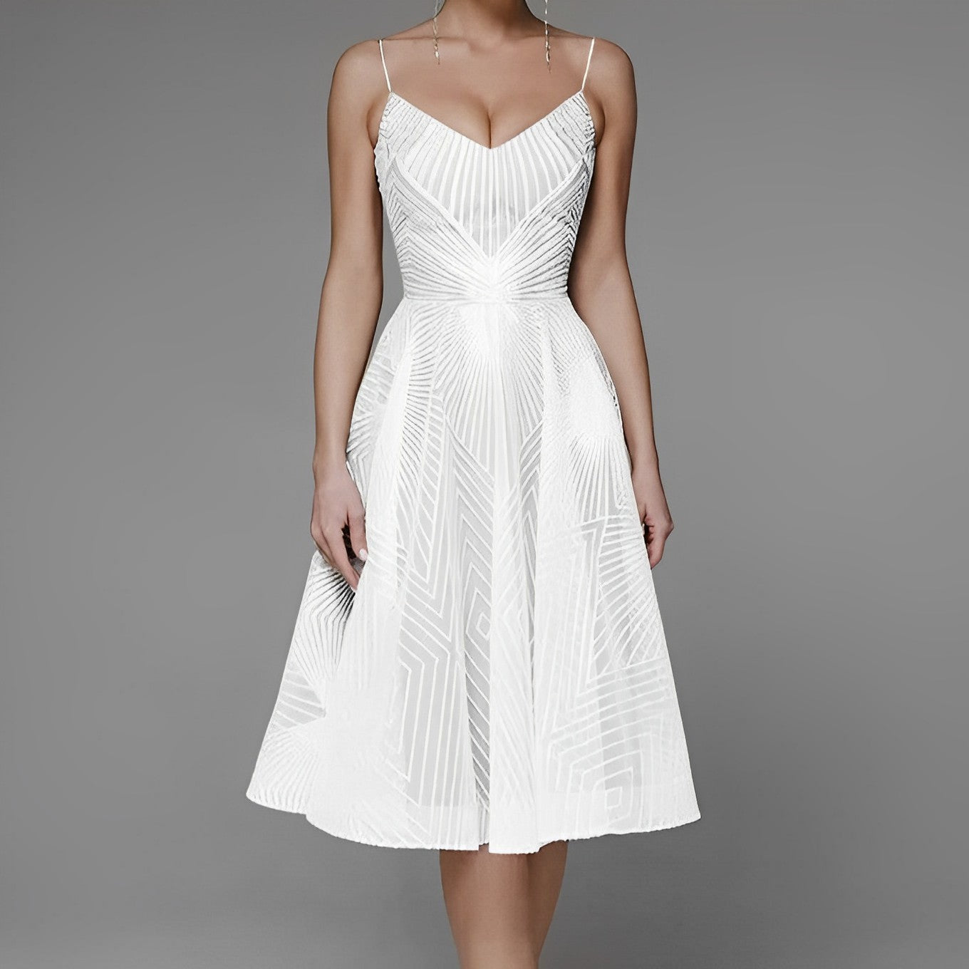 Symmetry Line Elegancka sukienka wieczorowa