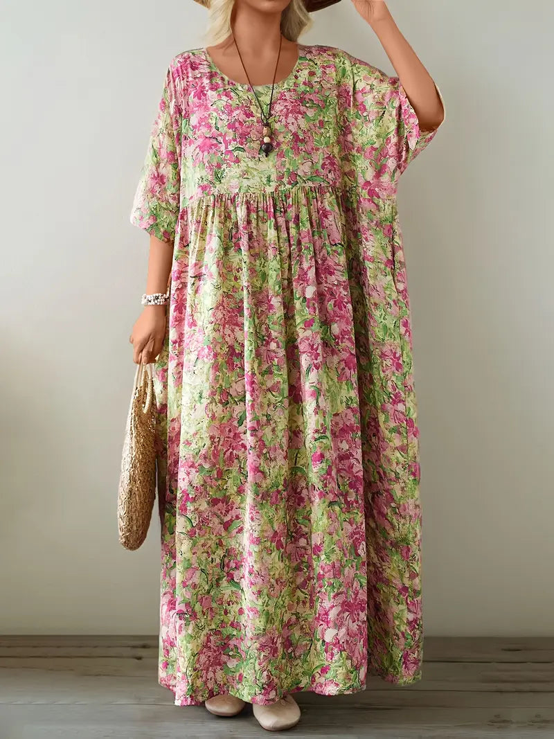 Sukienka Boho Maxi z kwiatowym nadrukiem - przewiewna i letnia