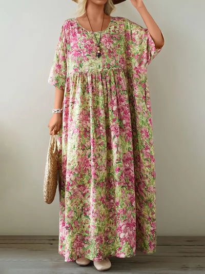 Sukienka Boho Maxi z kwiatowym nadrukiem - przewiewna i letnia