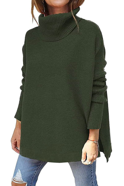 Alicja™ - Oversizowy Sweter Golf z Wełny