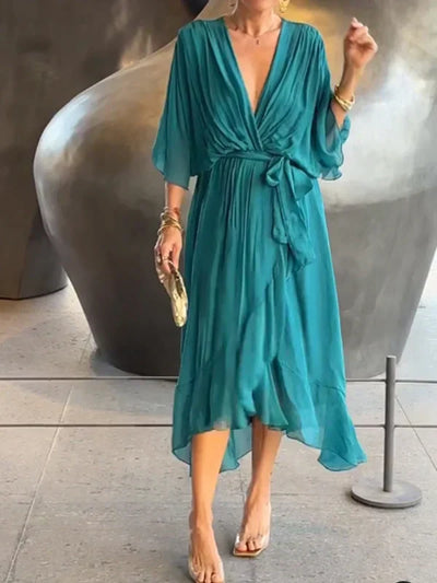 Ilaria™ - Elegancka szyfonowa sukienka wyszczuplająca i wyrafinowana
