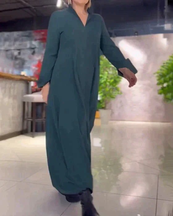 Rozciągliwa długa sukienka Nadia™ - wygoda i wyjątkowy styl