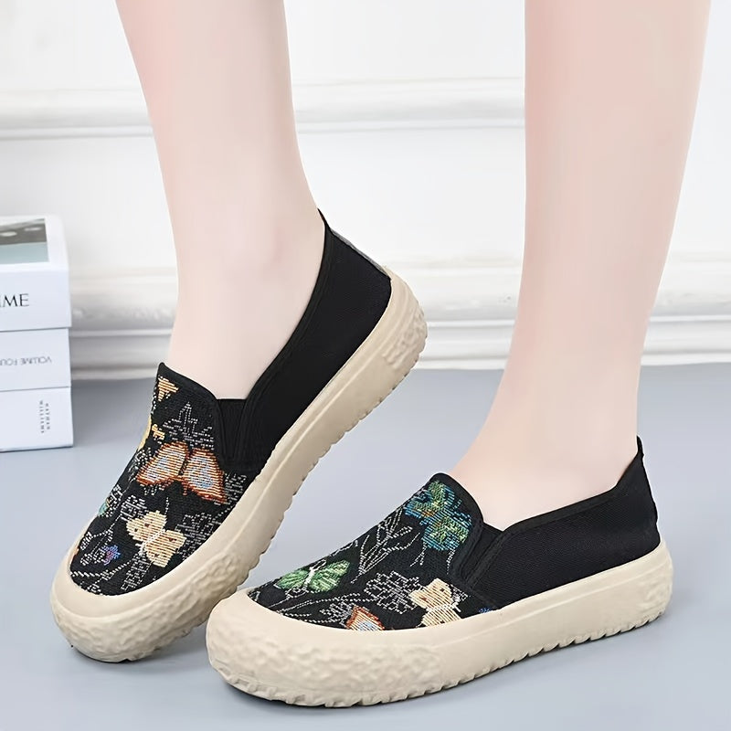 Damskie wsuwane loafersy - wygodne, lekkie i modne z wzorem