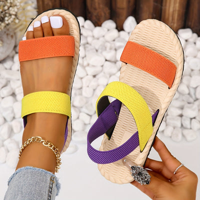 Otwarte palce u stóp, sprężyste paski, naśladowanie Espadrille Sole, buty plażowe
