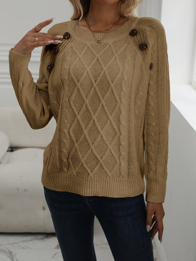 Amelia | Stylowy sweter z ozdobnymi guzikami
