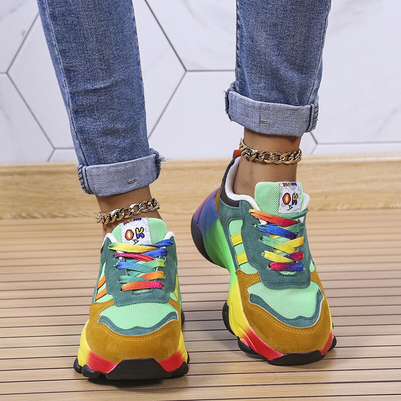 Azura - SwiftStep Wygodne tęczowe buty sportowe