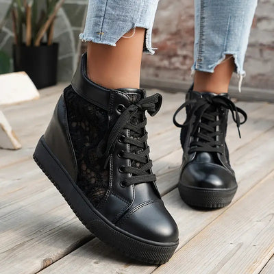Buty sznurowane, podwyższenie oddychające, buty na co dzień