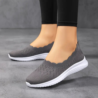 Oddychające, latające, tkane płaskie buty