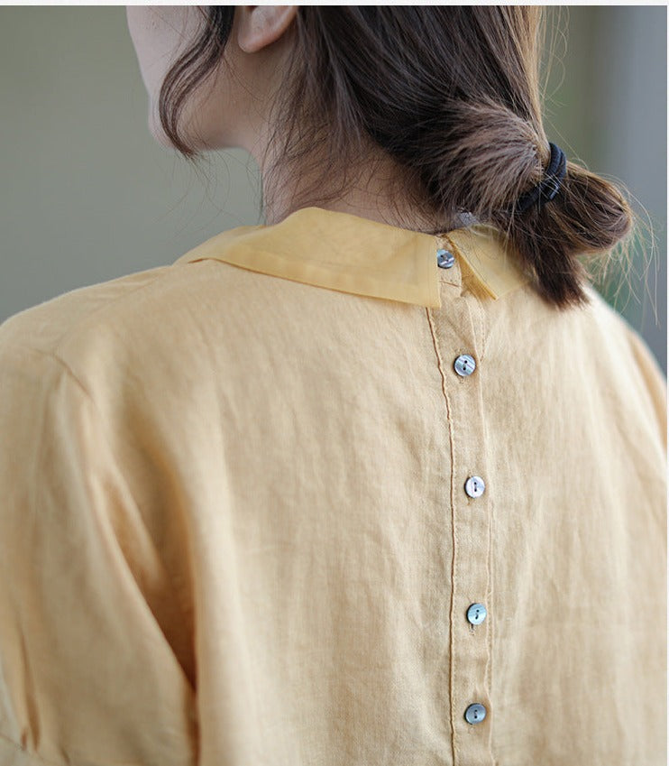 Lniana bluzka w stylu vintage Shania