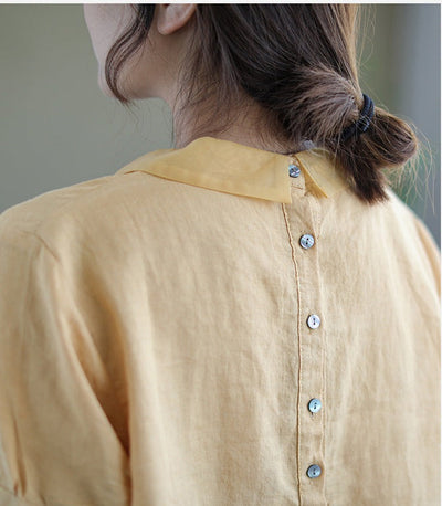 Lniana bluzka w stylu vintage Shania