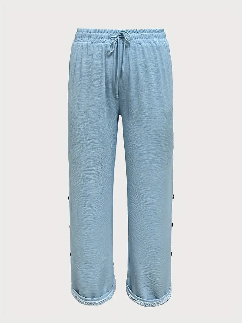 Chique Plus-maat Light Blue Rights Broek voor Dames