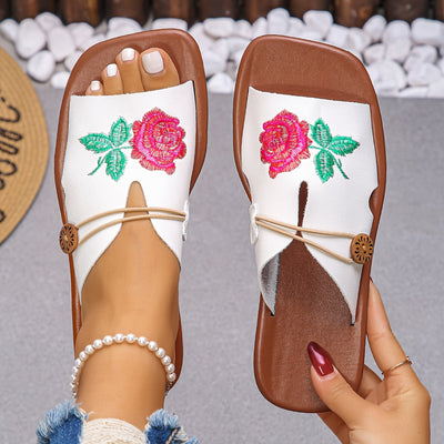 Płaskie, wsuwane buty letnie w stylu retro, dwukolorowe, wygodne na co dzień i w czasie wolnym