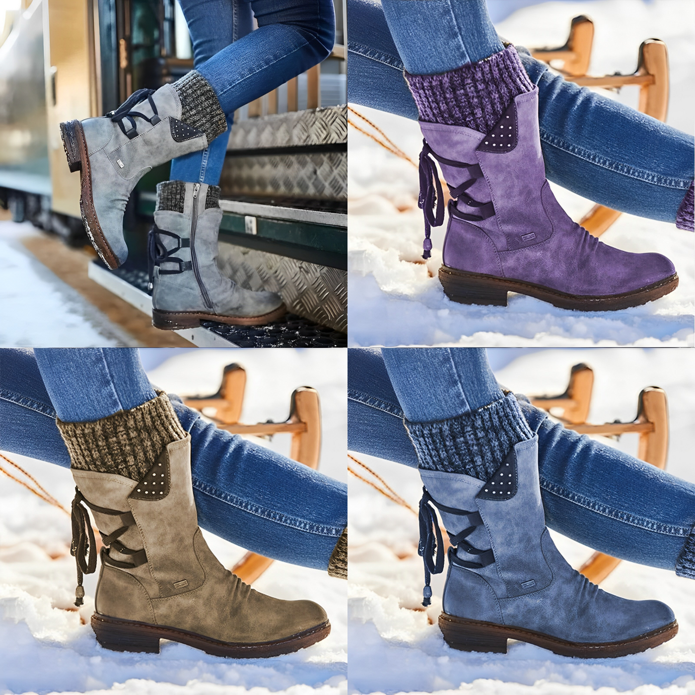 Amalia | Sznurowane buty zimowe