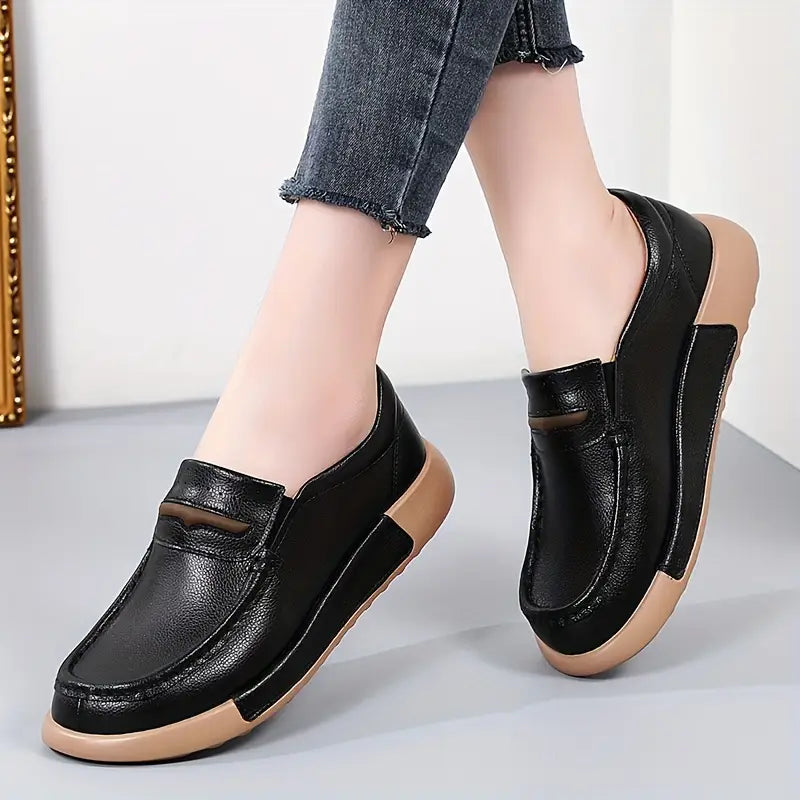 Retro-Loafer-Comfortble Buty z okrągłym palcem