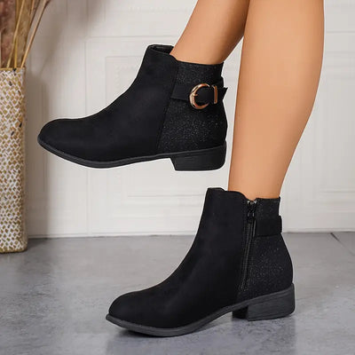 Eleganckie botki damskie - monochromatyczne buty na jesień