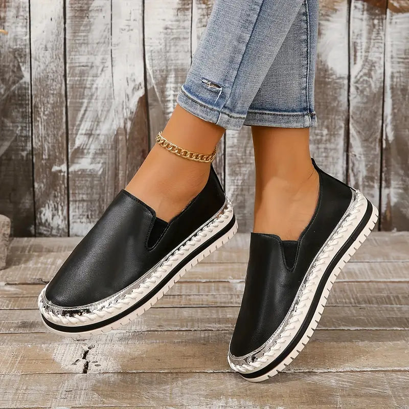 Buty platformowe dla kobiet z mokasyna